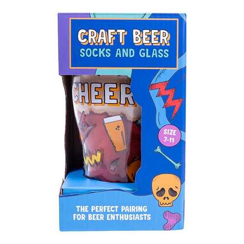 Craft Beer Socks & Glass