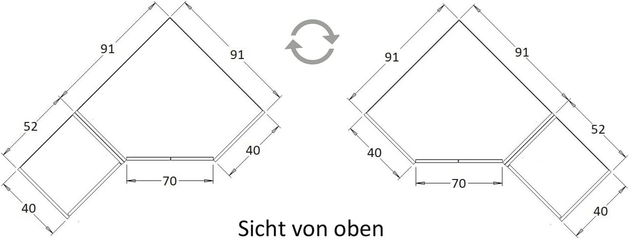 Marmex Grant Set 12A hohe Eckgarderobe, geräumiger Eckschrank Schrank mit Regal und Aufsätzen für den Flur Schlafzimmer Jugendzimmer Artisan+schwarz