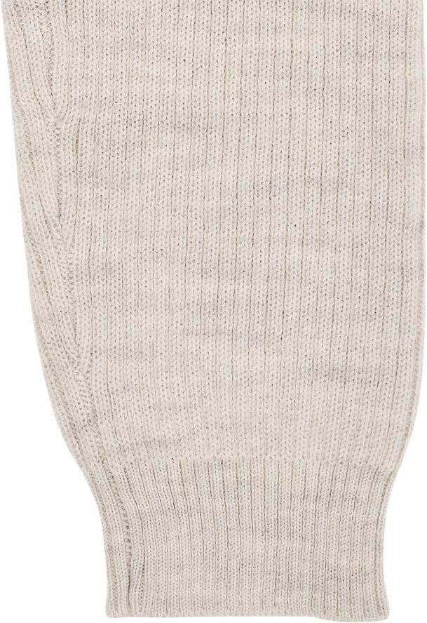 Copenhagen Colors MERINO CLASSIC RIB LEGGINGS W. DRAW Pale cream melan