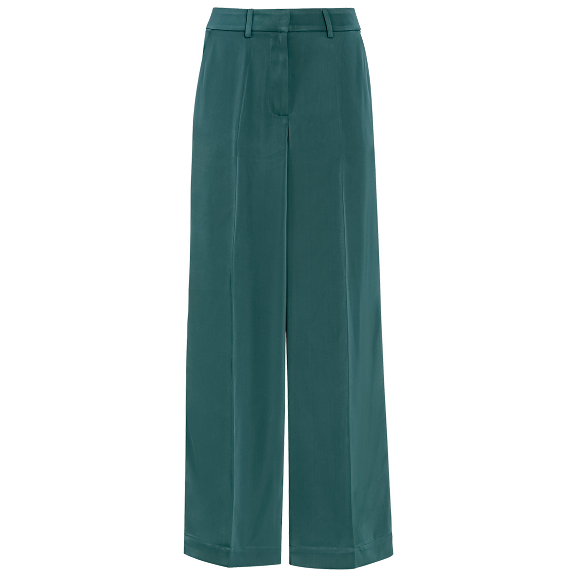 Gina Benotti Damen Palazzo-Hose in Satin-Optik dunkelgrün