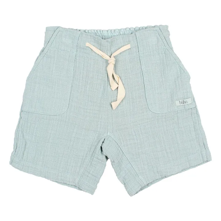 Búho Bermuda Mousseline | Bleu Vert