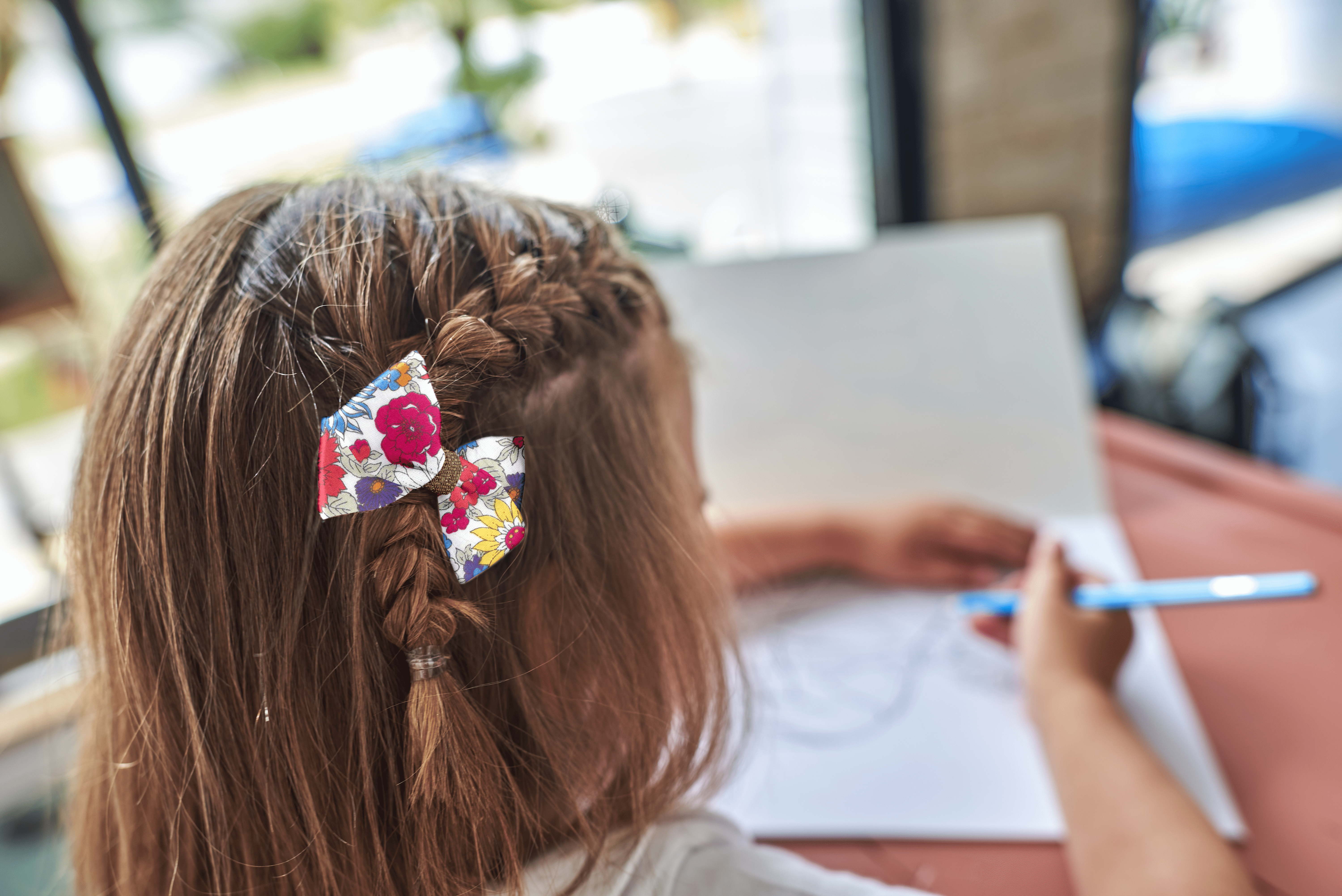 Petite Barrette Double Noeud Croisé Tutti Fleuri