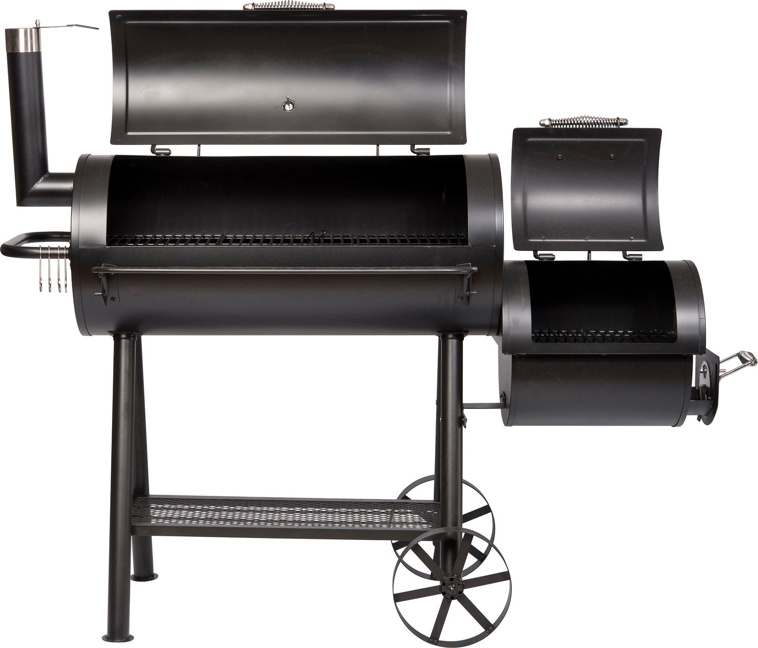 Intratuin houtskool barbecue met rookoven Texas grill Houston 155 x 78 x 132 cm