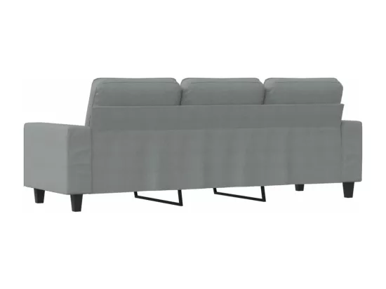 Canapé à 3 places Gris clair 180 cm Tissu