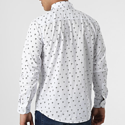 Chemise Manches Longues Floral H6313Z Blanc