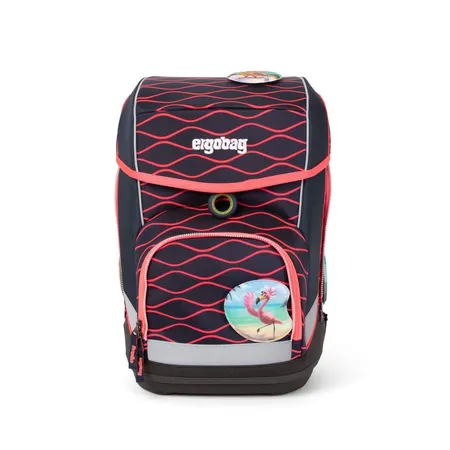 ergobag CUBO Schulrucksack-Set LUMI Edition WellenreitBär, 5-teilig