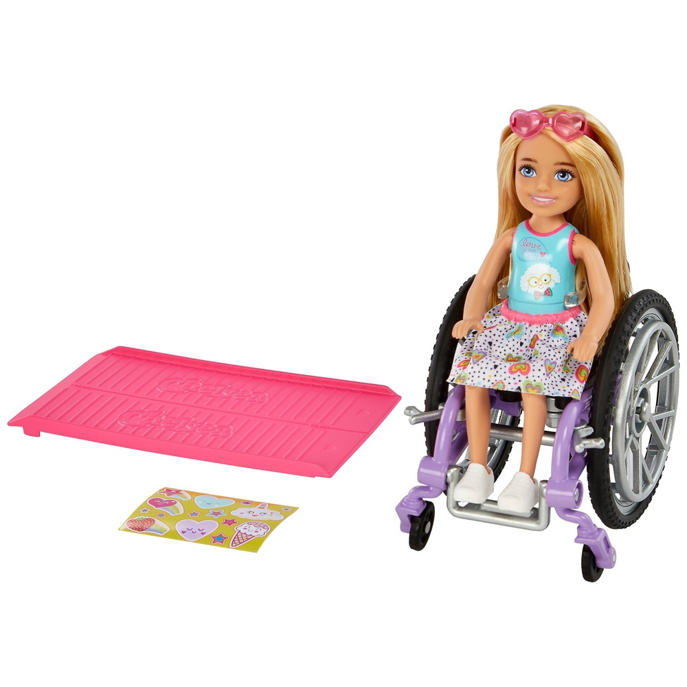 Barbie Chelsea Rollstuhlpuppe und Rampe
