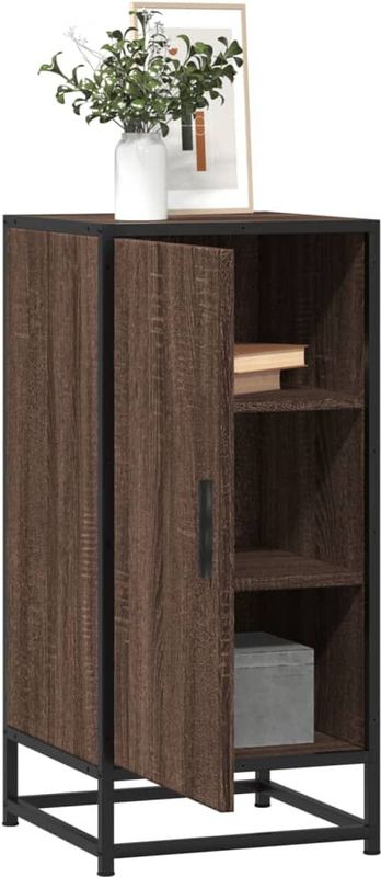 vidaXL - Dressoir - Bruin - Bewerkt Hout en Metaal - 35,5x35x76 cm