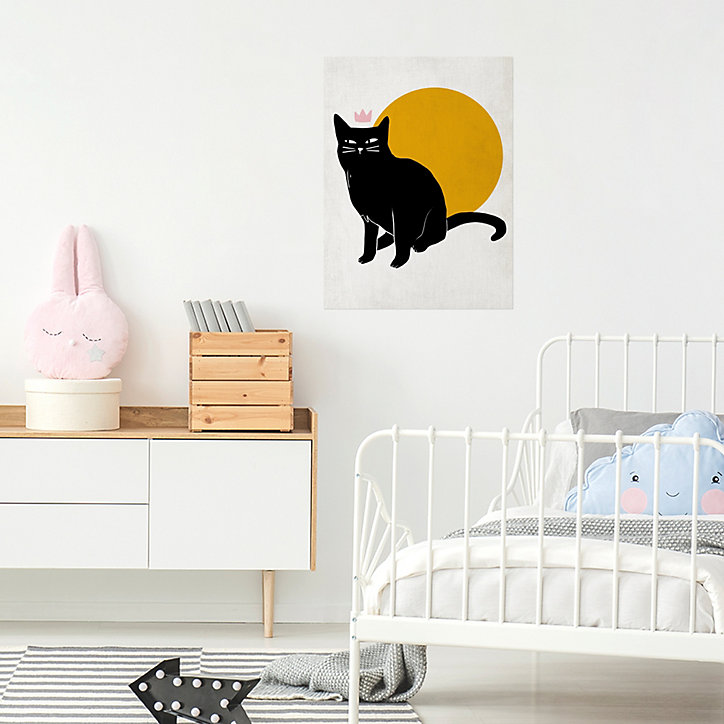 Affiche chat noir Dada Art l.30 x H.40 cm
