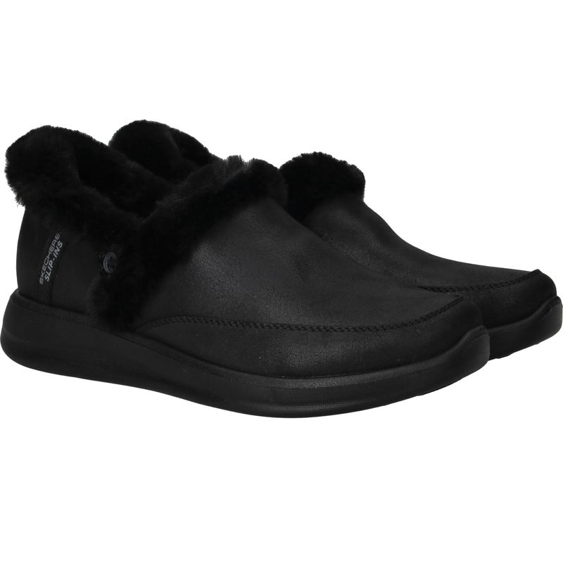 Skechers Slip-Ins Cozy Escape Pantoffels Zwart Dames