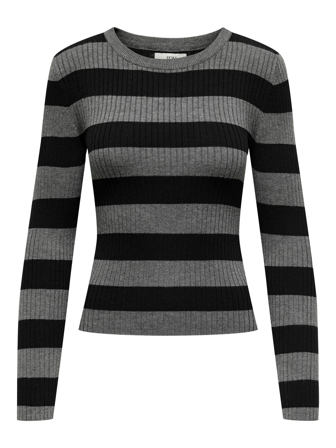 JDYPLUM Strickpullover Dark Grey Melange