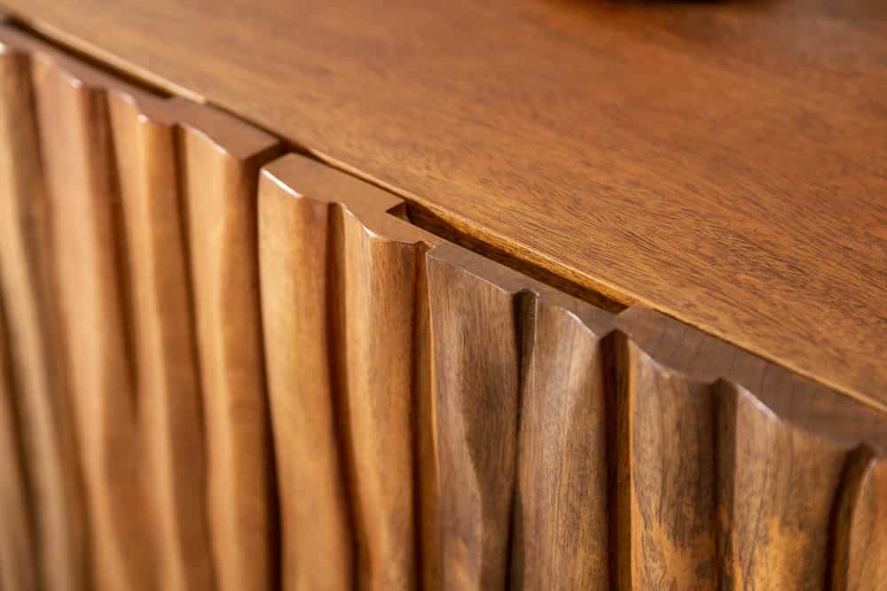 Massives Sideboard AMAZONAS 160cm Mangoholz natürliches Front Design