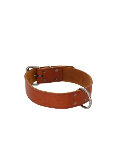 Adori Halsband Vetleder Met Print Cognac - Hondenhalsband