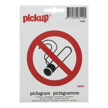 Pickup pictogram Verboden te Roken 10x10 cm