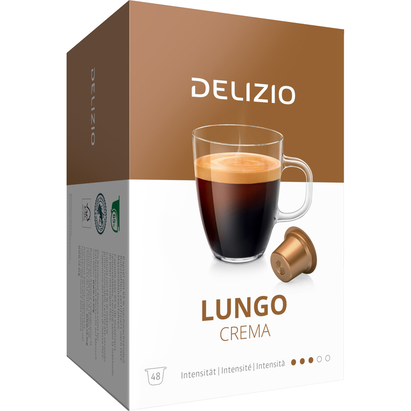 Delizio Kaffeekapseln Lungo Crema, 48 Stück
