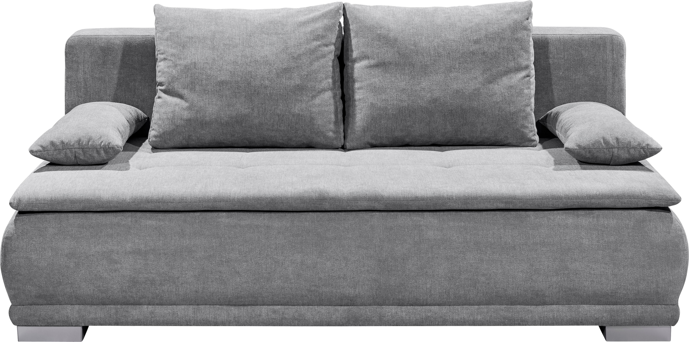 ED EXCITING DESIGN Schlafsofa »Luigi« mit Bettkasten & 2 Armlehnenkissen