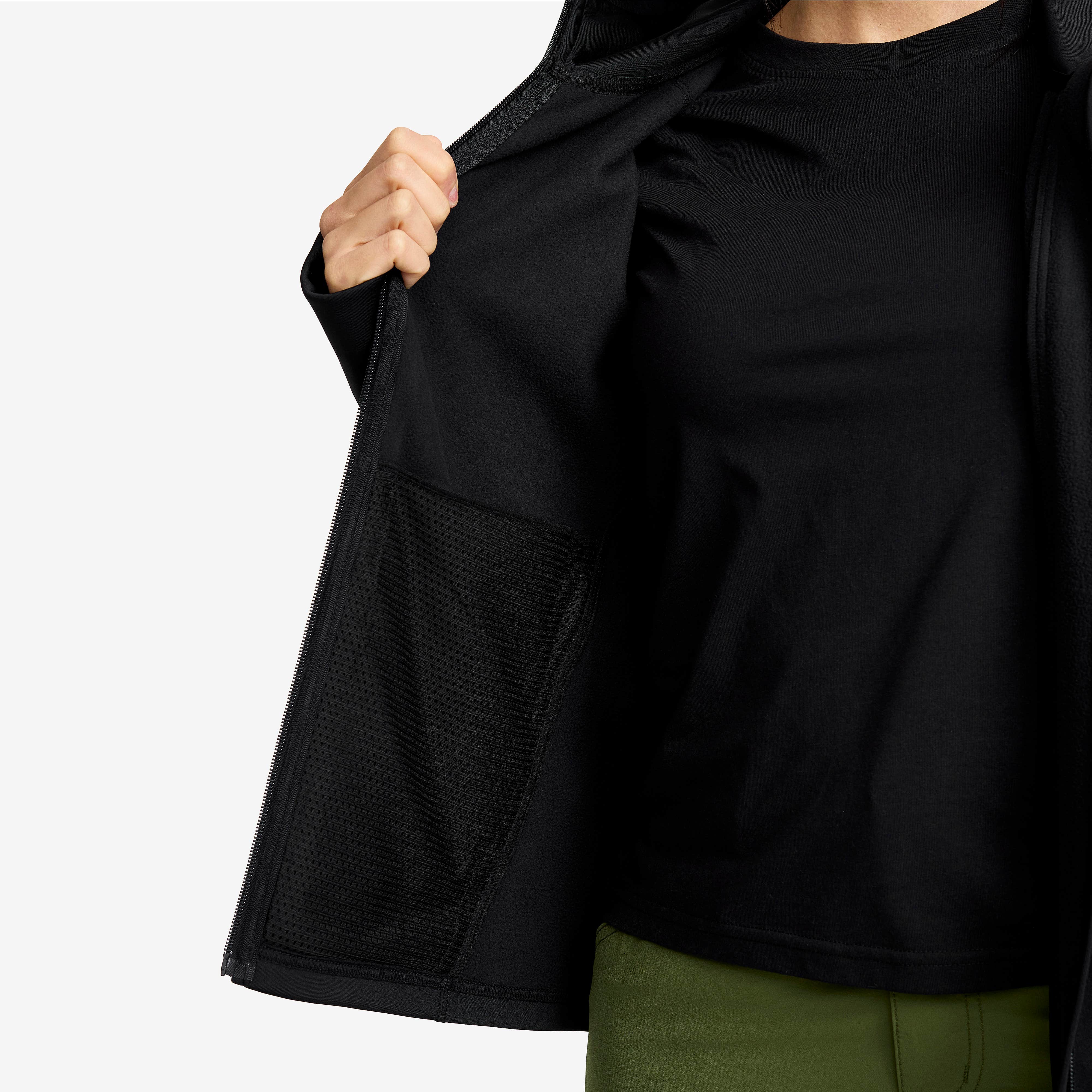 Evolution Stretch Fleece Hoodie Dame Black