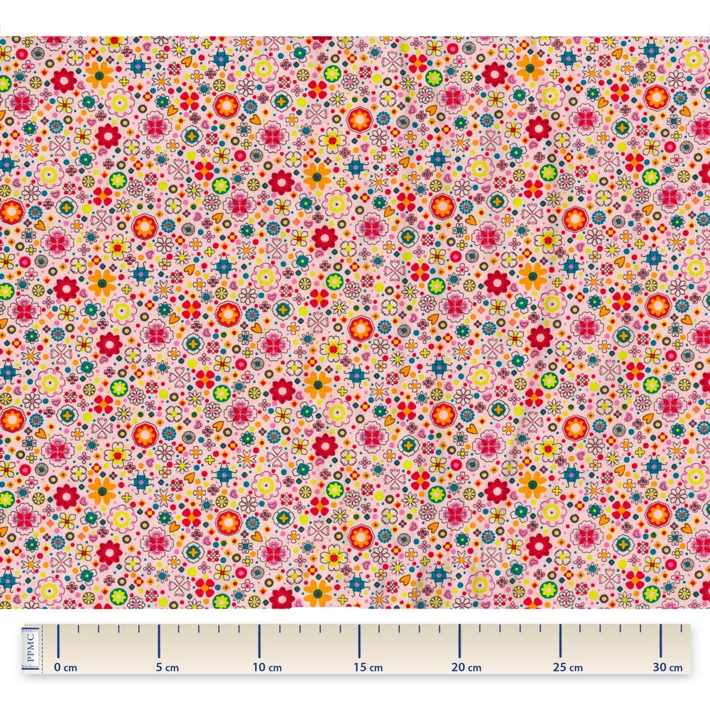 Coupon Tissu 50 Cm Prairie Pétillante