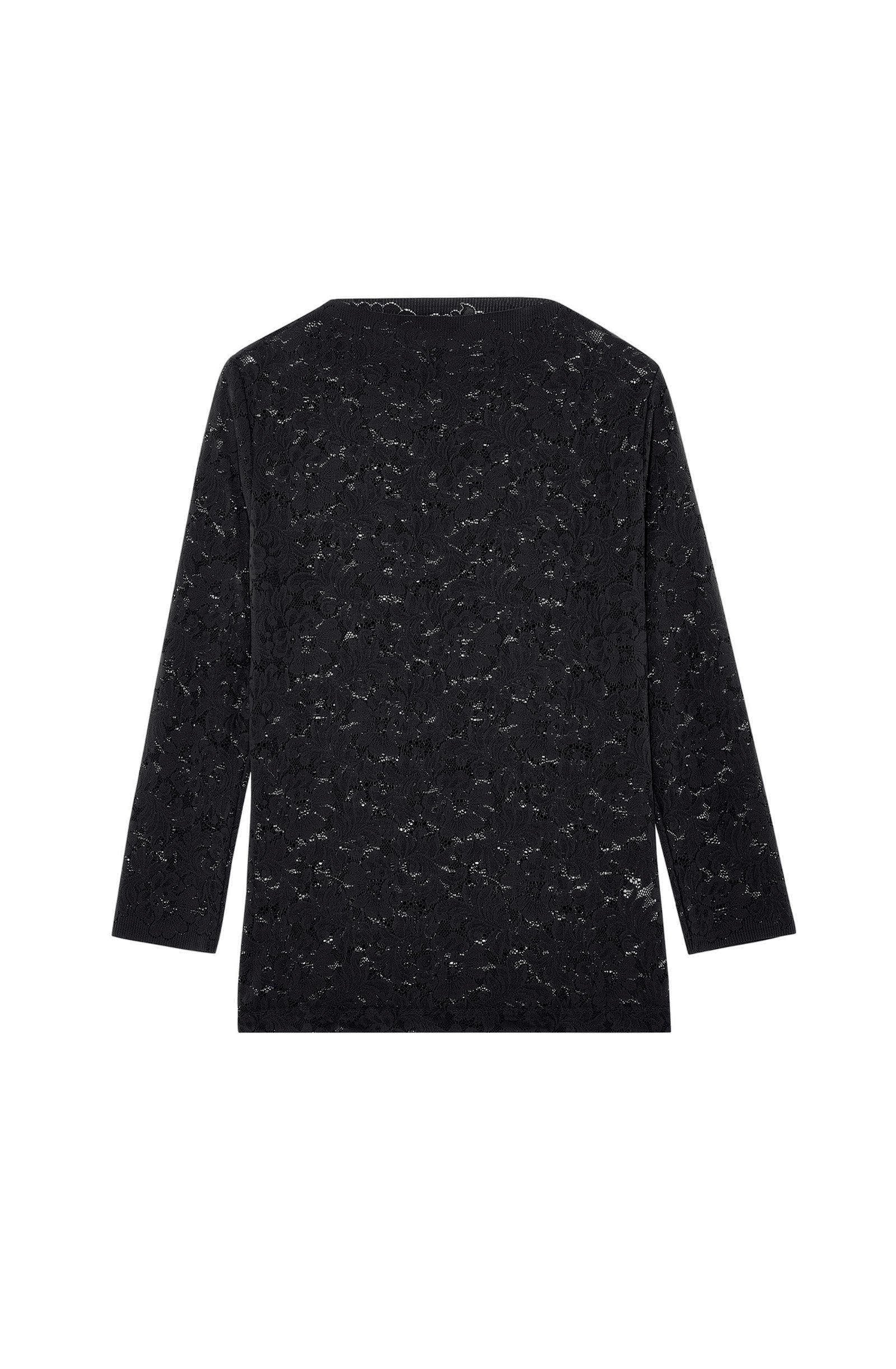 gips Top manches 3/4 en dentelle noire Noir