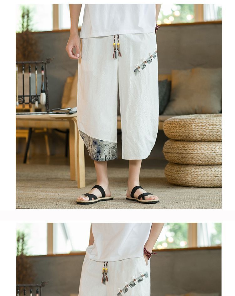 Aozora - Capri-broek met printpaneel
