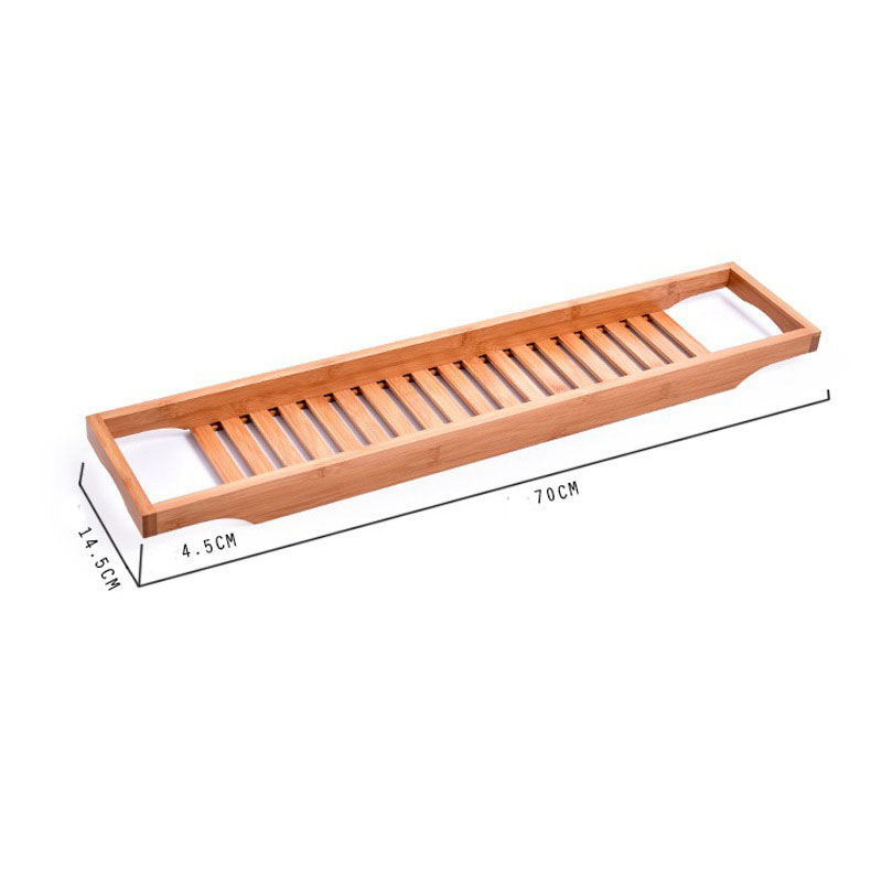 (70x14.5cm) Bambus Badewannen Ablage Gitter Wannenbrücke - Braun