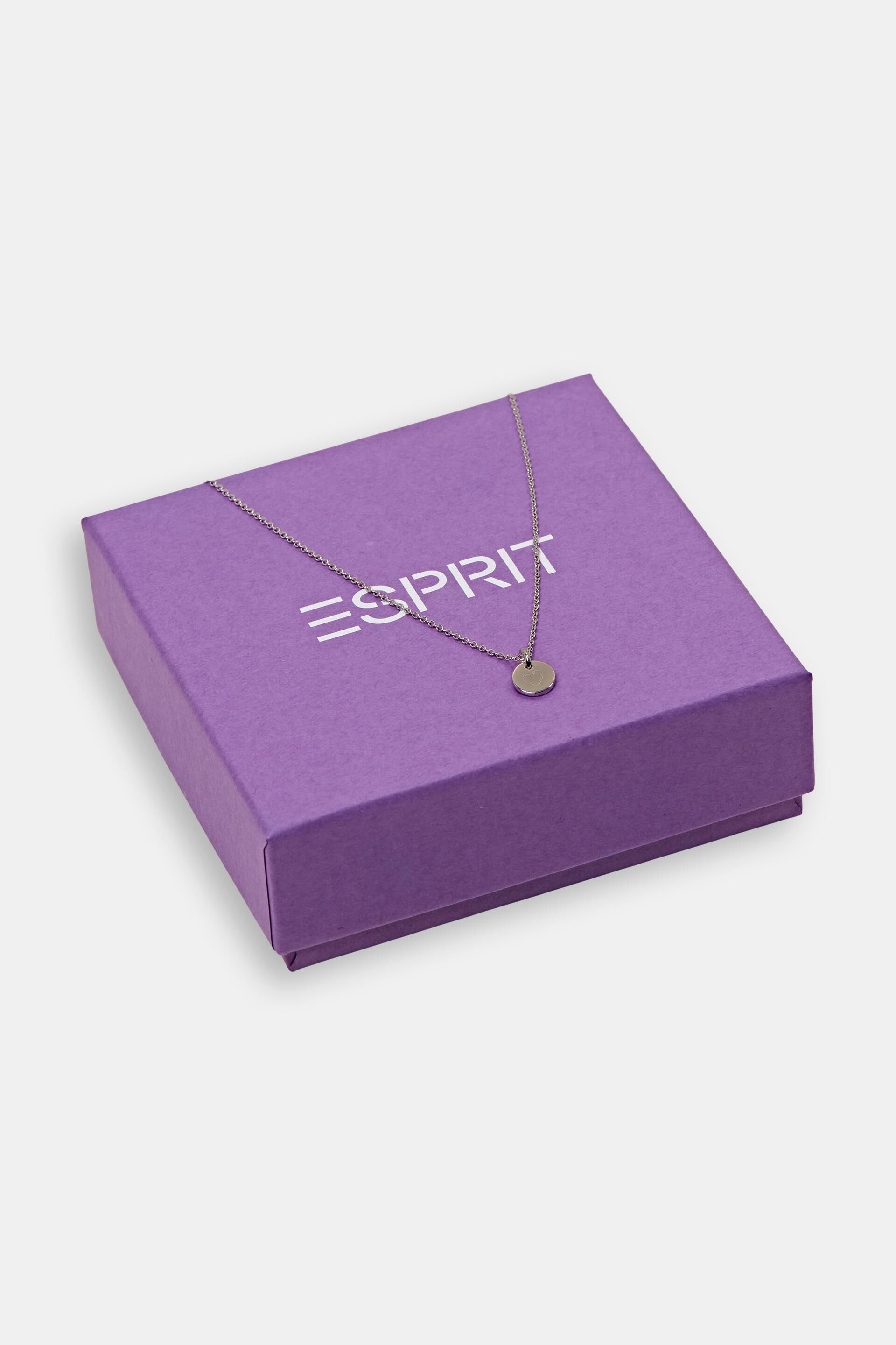 Collier à pendentif gravé, argent sterling