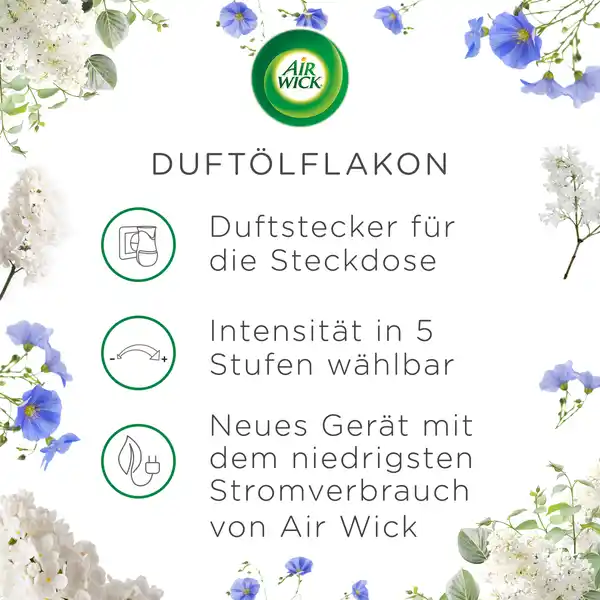 Duftölflakon Nachfüller Duo Cotton & Weisser Flieder