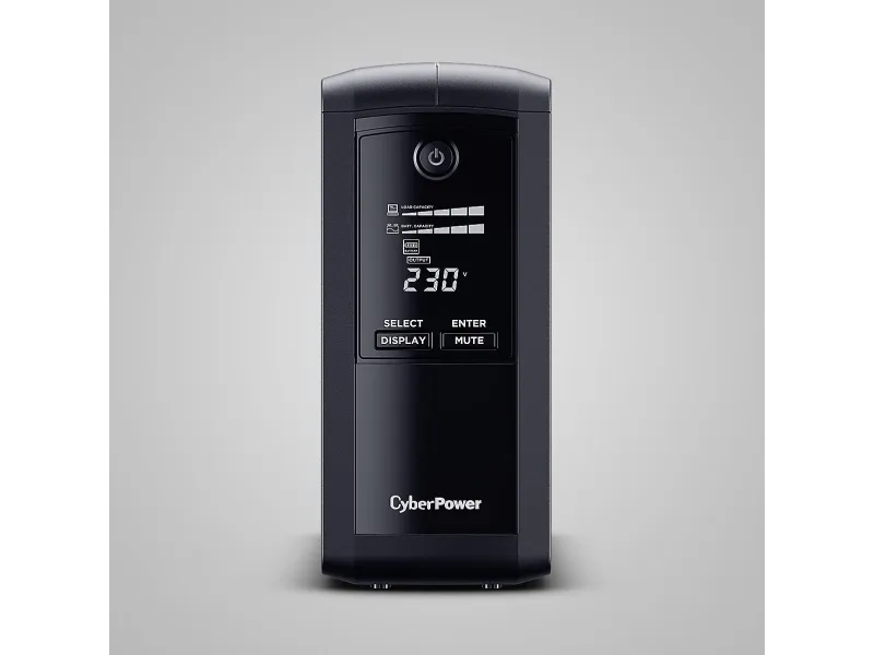 CyberPower Value Pro VP1000ELCD-FR - UPS - AC 230 V - 550 Watt - 1000 VA - 1-faset - RS-232, USB - output-stikforbindelser: 4 - sort