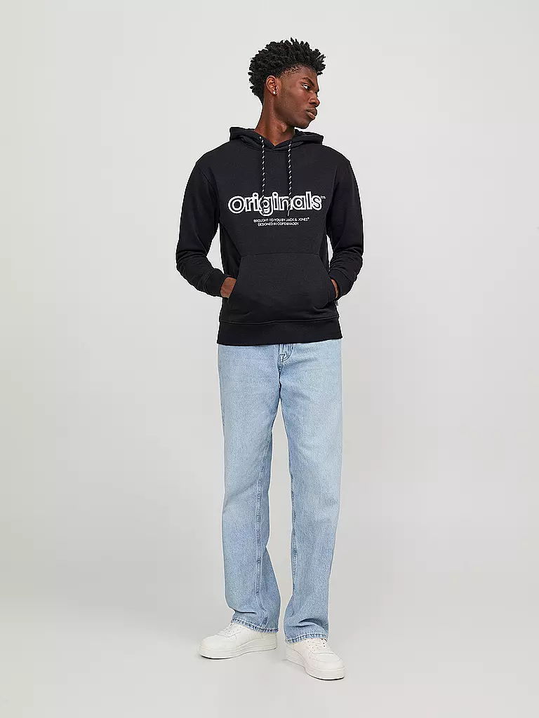 JACK & JONES Kapuzensweater - Hoodie JORLAKEWOOD schwarz