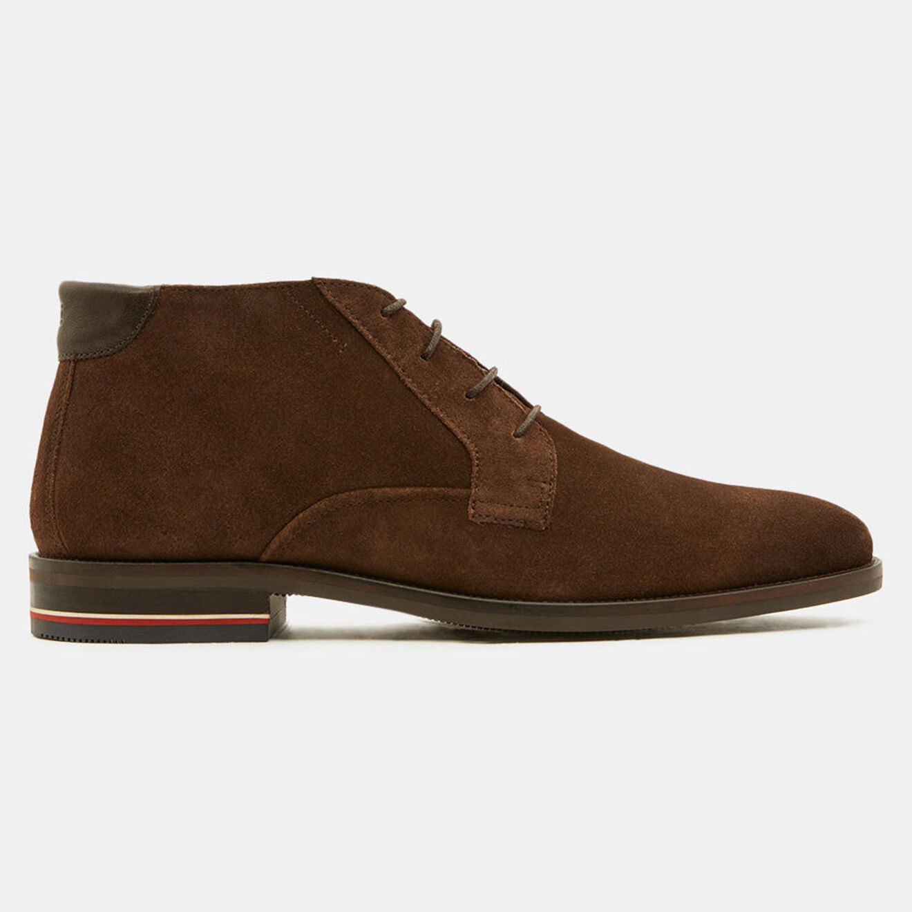 Tommy Hilfiger Desert boots en Velours de Cuir Signature marron foncé