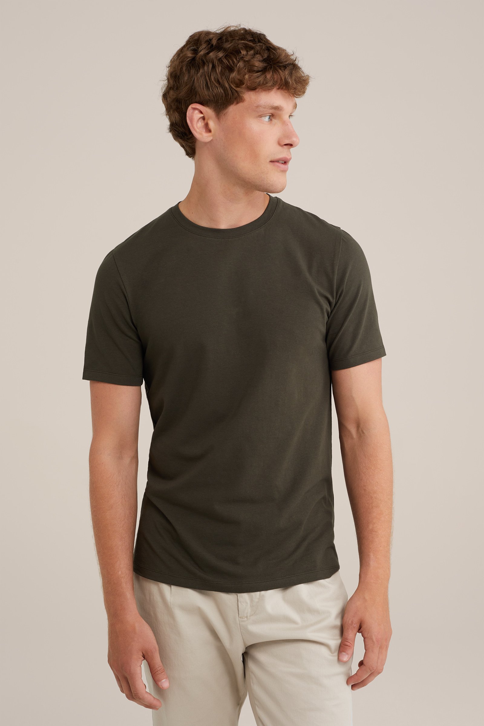 T-shirt WE Fashion Legergroen