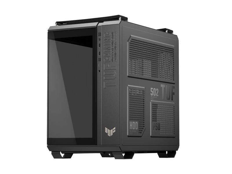ASUS PC-Gehäuse TUF GAMING GT502 Horizon TG ARGB Schwarz Leistungsstarkes Midi-Tower-Gehäuse mit modularem Dual-Chamber-Design