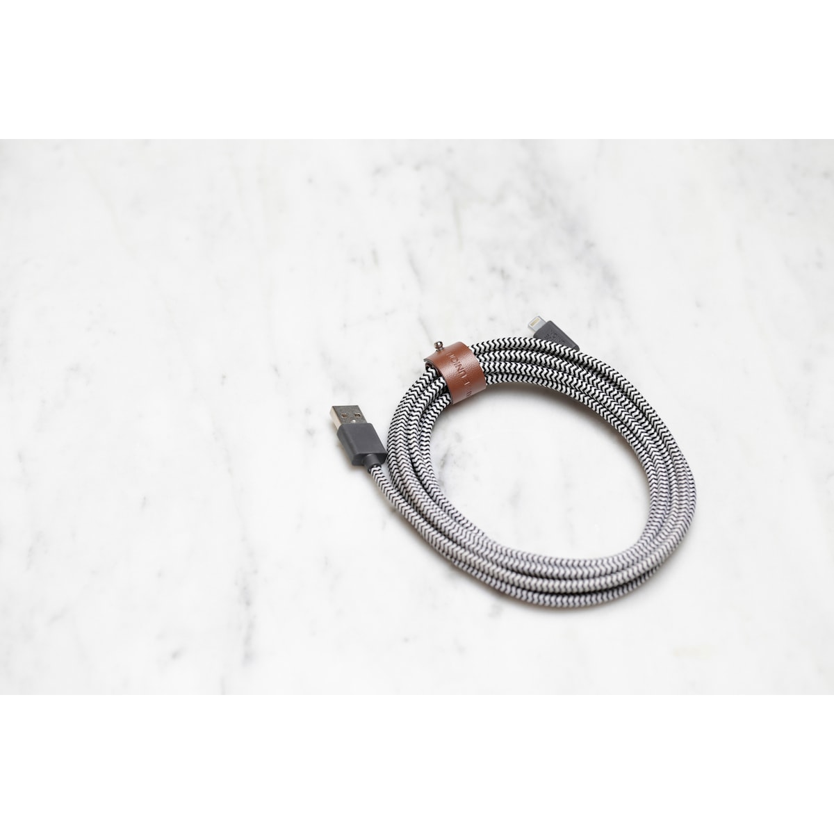 Native Union Belt XL USB-A til Lightning kabel (sebra)