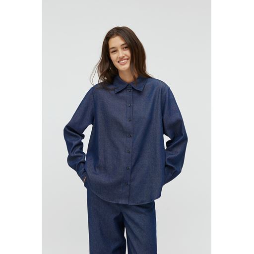 mbyM Sadanna-M Skjorte, Dark Denim, M