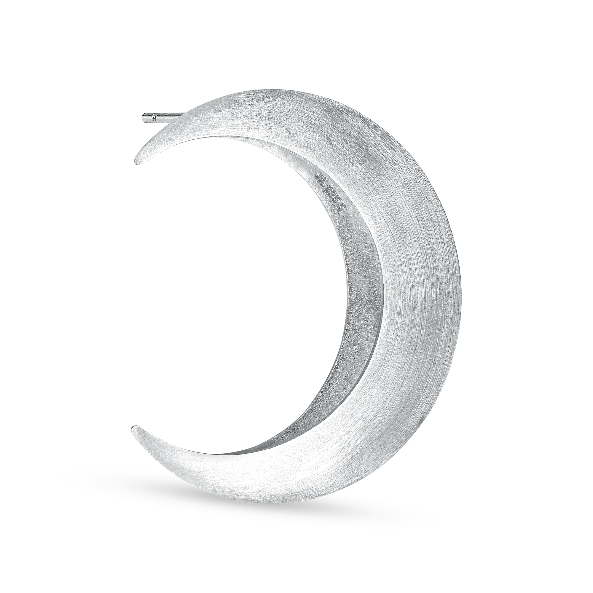 Jane Kønig  Massive Half Moon ørestik - sølv