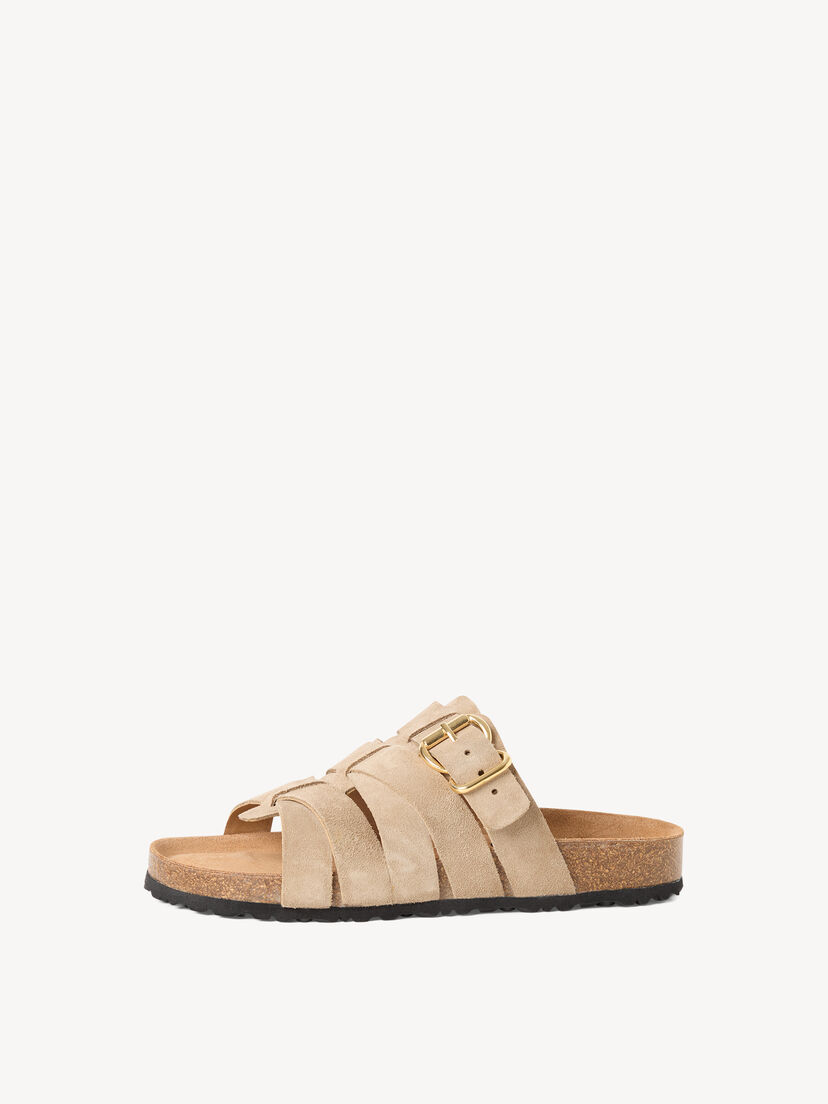 Leren Slipper - beige