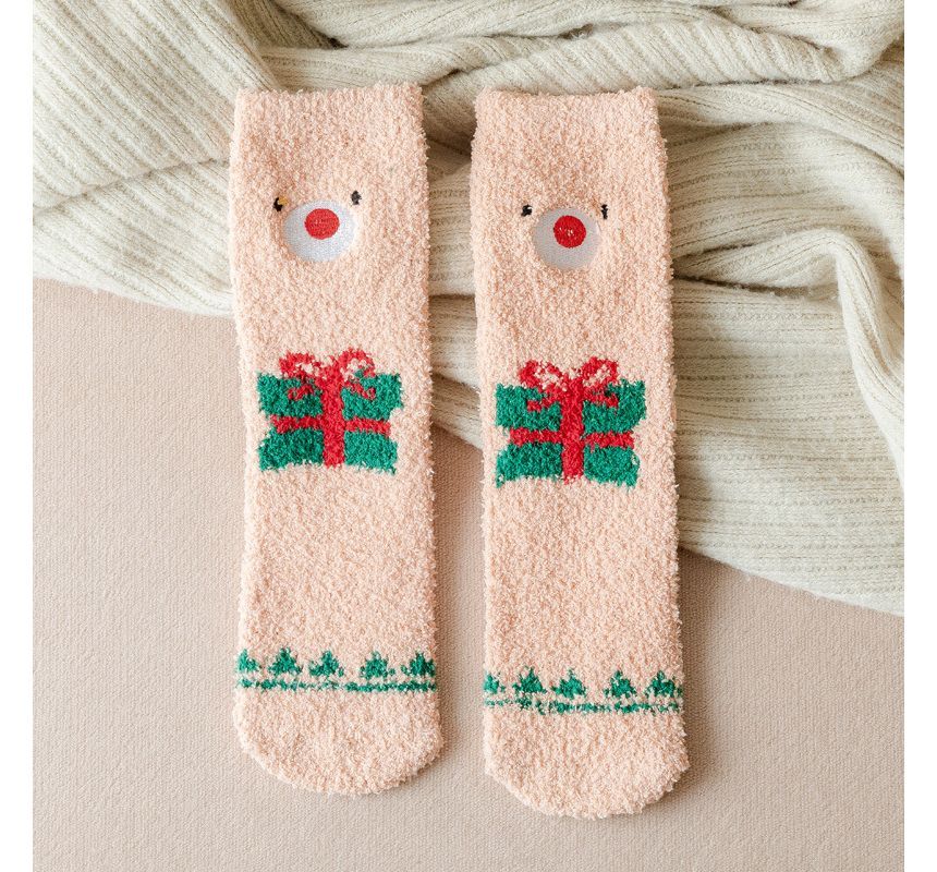 Autuna - Kerst Cartoon Coral Fleece Sokken