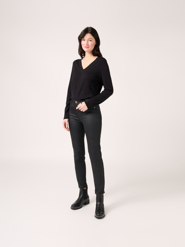 Pantalon skinny enduit