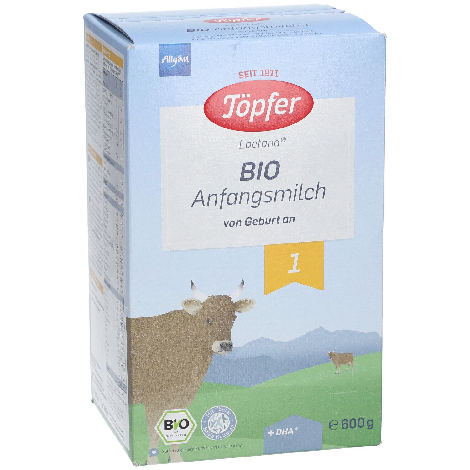 Töpfer Lactana Bio 1 Anfangsmilch von Geburt an