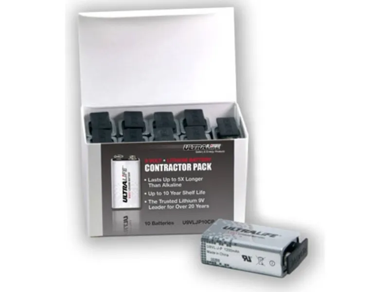 Ultralife U9VL-J-P 6LR61 9 V-blokbatteri Lithium 1200 mAh 9 V 10 stk