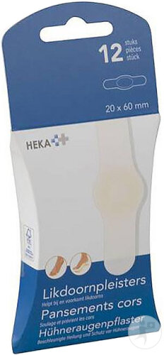 Heka Pansements Cors 20x60mm 12 Pièces