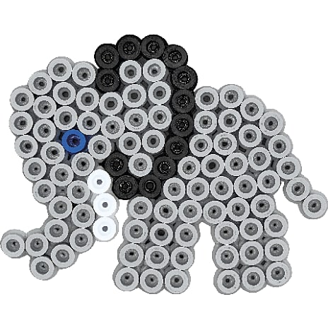 Hama Maxi 600 perler og 2 stiftplader - løve og elefant