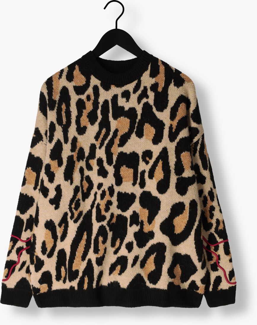 ALIX THE LABEL bruine alix the label trui ladies knitted jaguar pullover