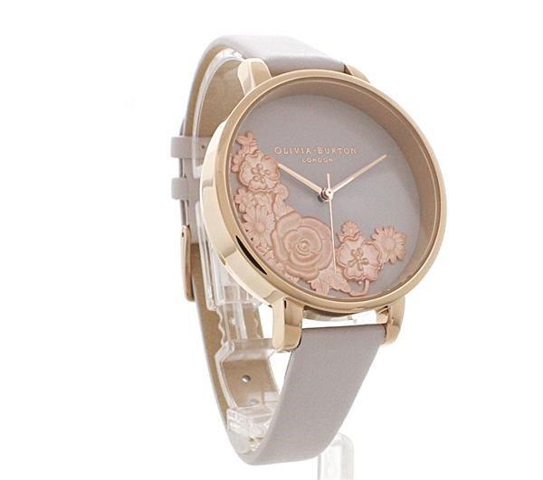 Olivia Burton Pink Dials Stainless Steel Fashion Analogue Quartz Watch