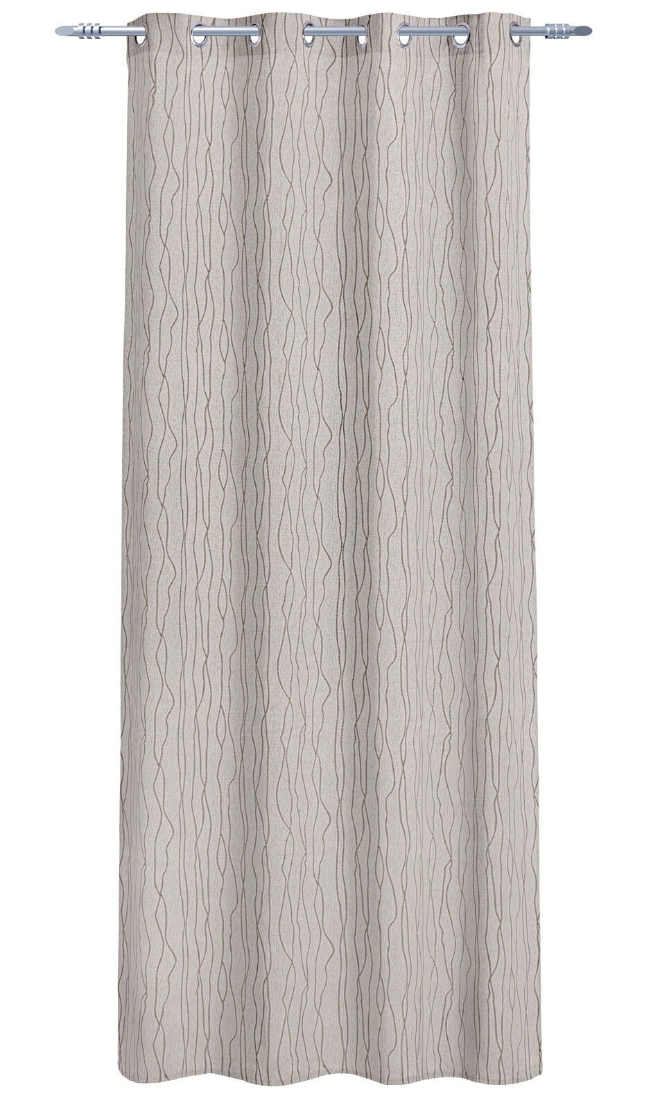 Ösenvorhang Rouge 2er Set, 140x245cm, natur, Polyester