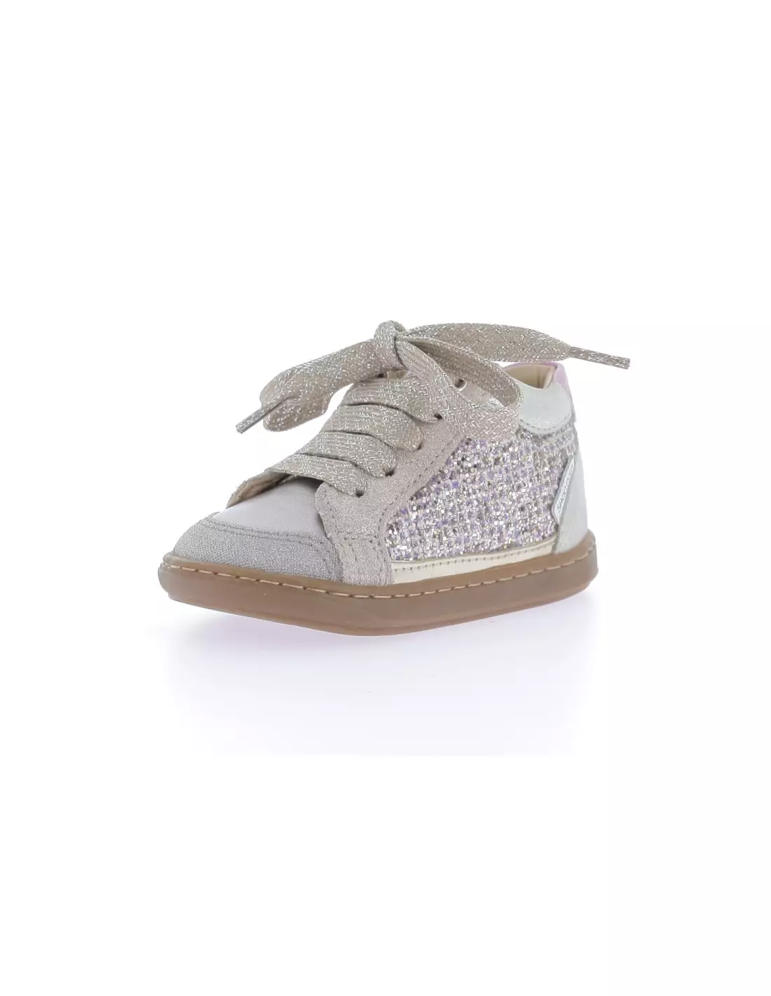 SHOO POM BOUBA CONNECT GLITTER - Baskets PURPLETAUPEPLATINE
