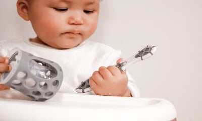 COGNIKIDS Dip Weaning Skje 2-pakning, Slate/Blush