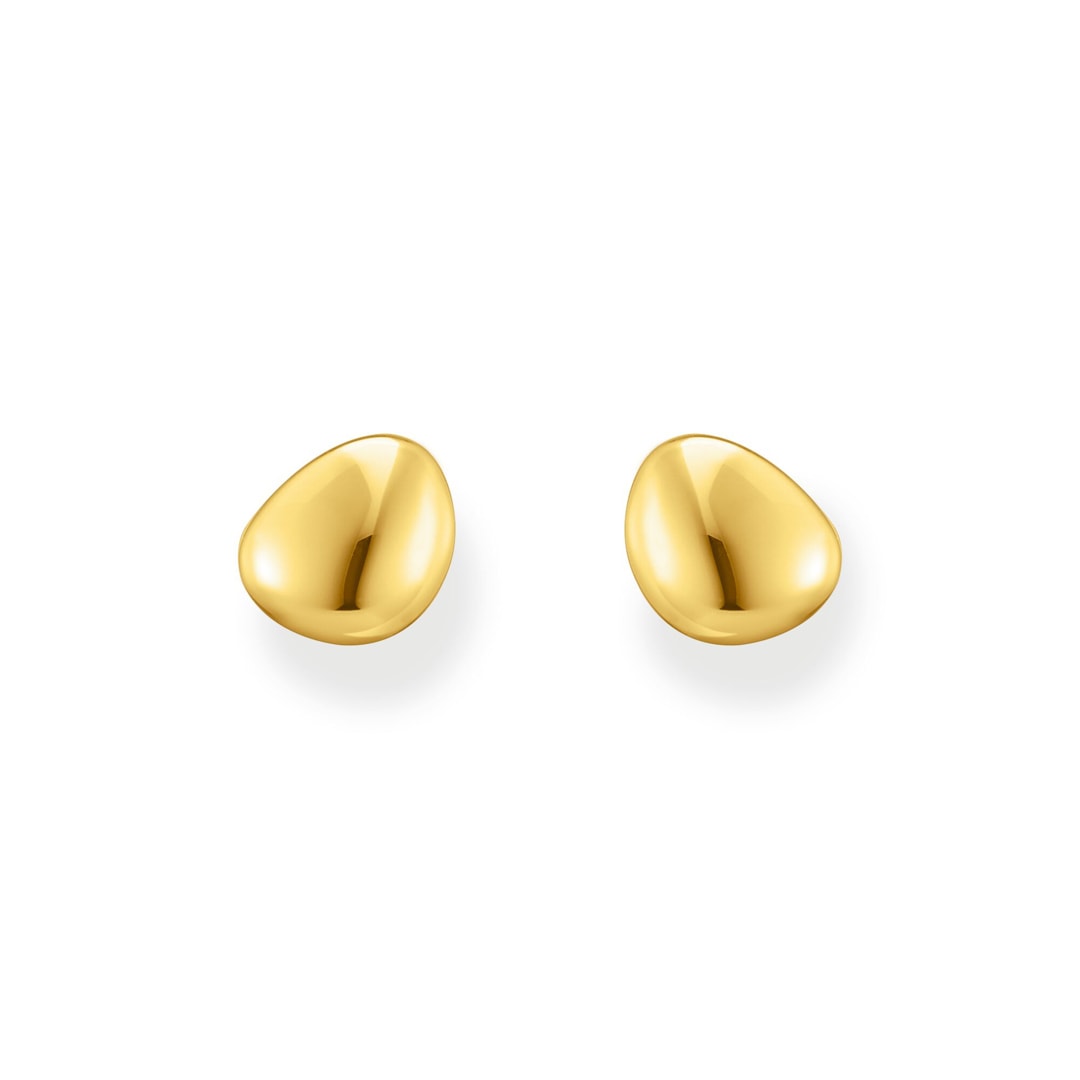 Thomas Sabo Ohrstecker organisches Design vergoldet