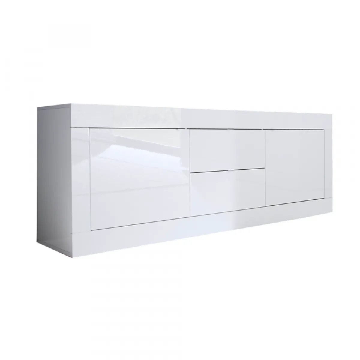 Dansmamaison Meuble TV Milan - Blanc laqué