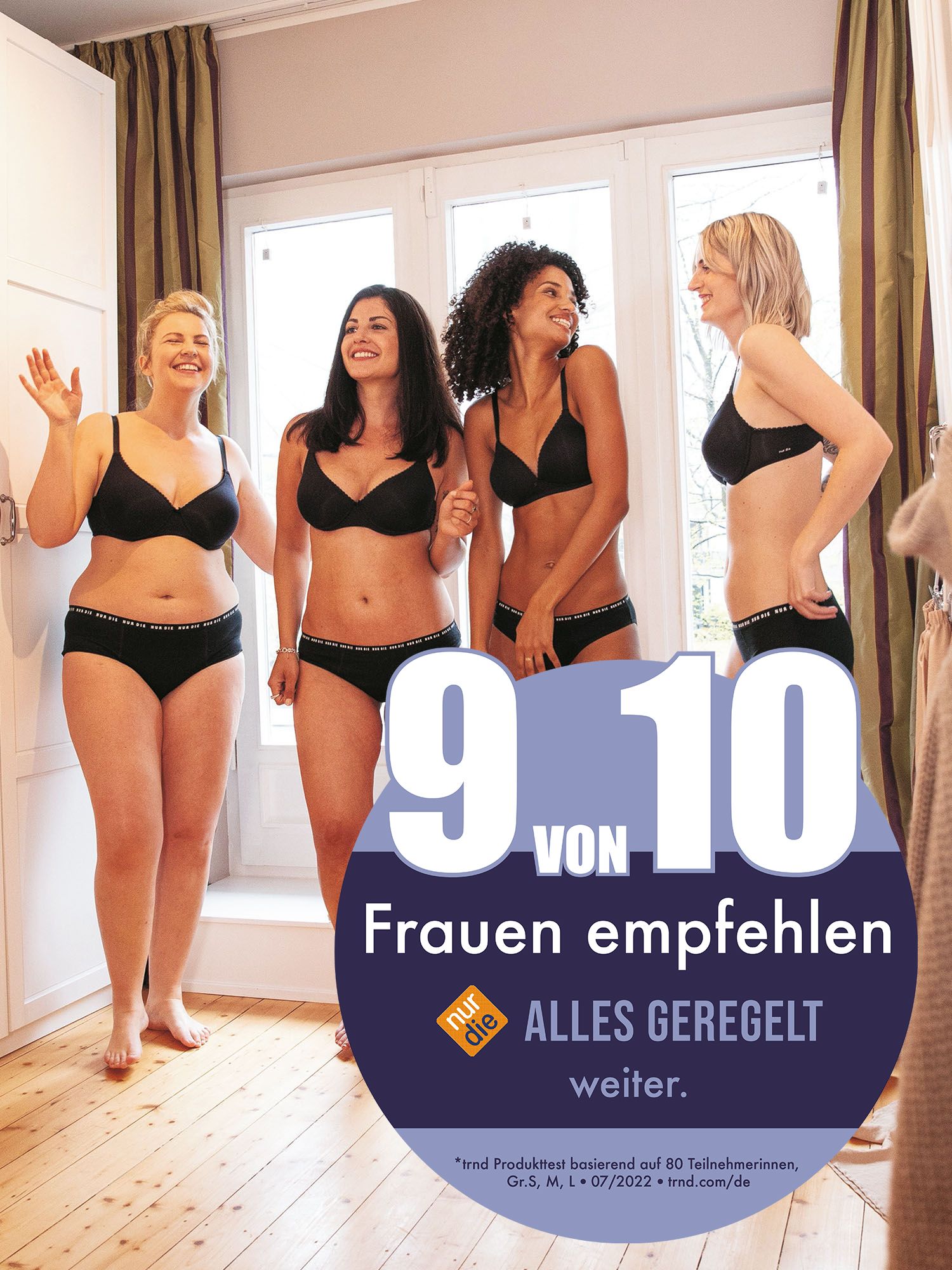 NUR DIE Doppelpack Periodenunterwäsche Alles Geregelt Panty normal - schwarz - Größe 36-38
